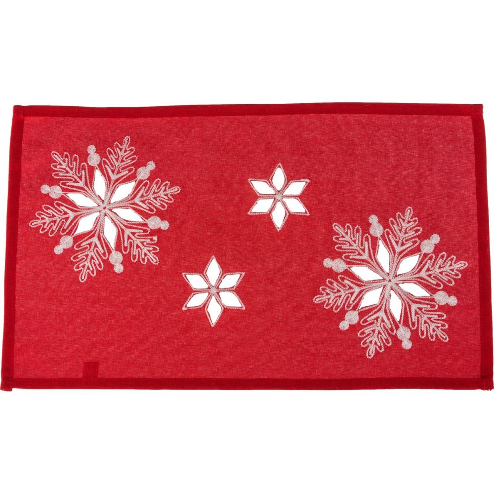 Индивидуальная скатерть Snowflakes M, 30x50 см, Полиэстер, Santalino, Россия, Snowflakes
