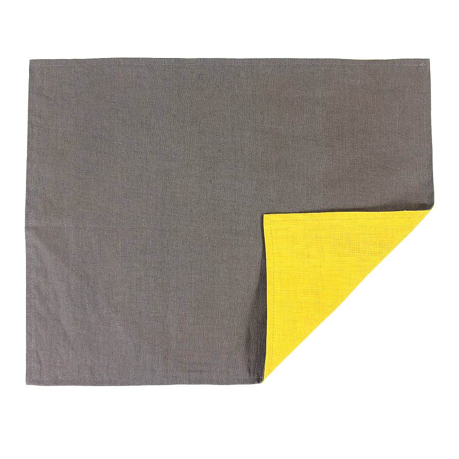 Индивидуальная скатерть Essential Gray Mustard, 35x45 см, Лён, Tkano, Россия, Essential