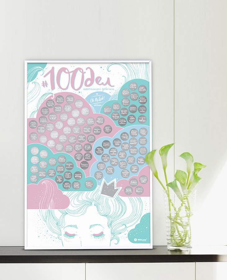 Интерактивный постер #100 Oh my look edition, 60x40 см, Пластик, 1DEA.me, Украина