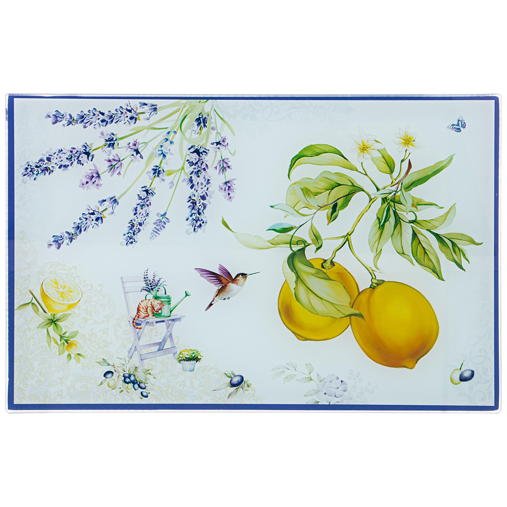 Доска разделочная Citrons de Provence, 30х20 см, Стекло, Agness, Китай