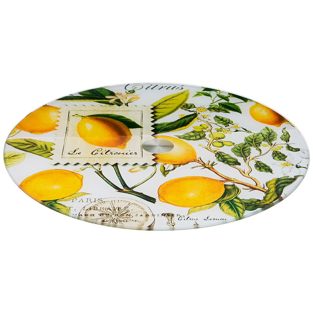 Вращающаяся тортовница Lemons, 32 см, 3 см, Стекло, Agness, Китай