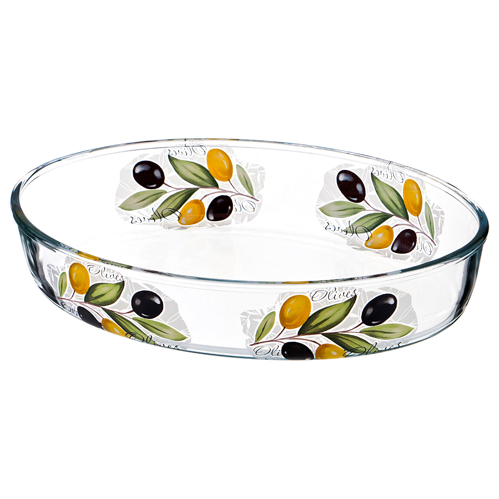Овальная форма Glass olives 2,4, 30x20 см, 6 см, 2,4 л, Стекло, Россия