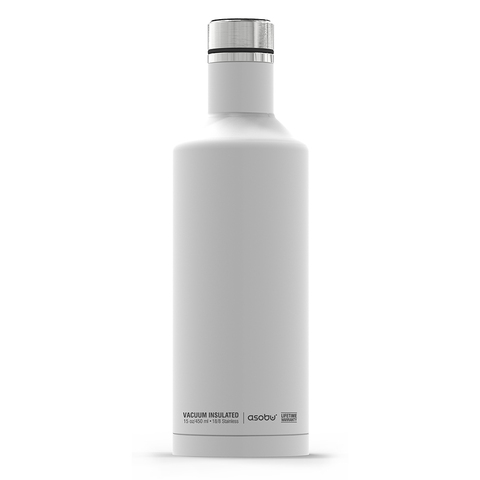 Термобутылка Asobu Times Square White, 450 мл, 7,5 см, 23,5 см, Нерж. сталь, Asobu
