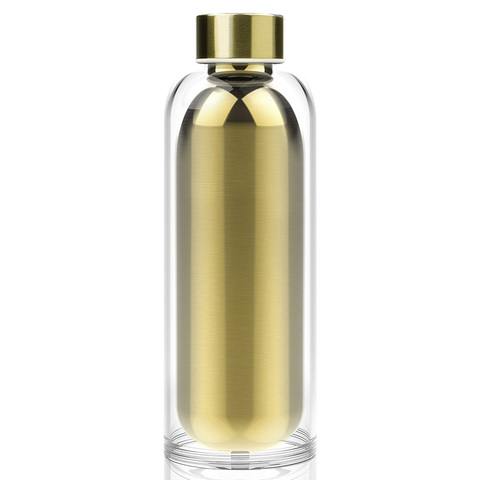 Термобутылка Asobu Escape Gold, 500 мл, 8,2 см, 20,5 см, Нерж. сталь, Пластик, Asobu