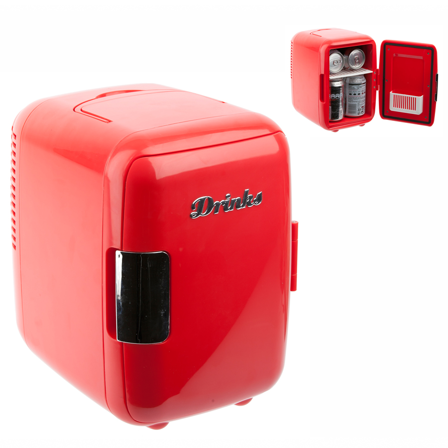 Мини-холодильник Drinks красный, 18х24 см, 26 см, Металл, Пластик, Balvi, Испания