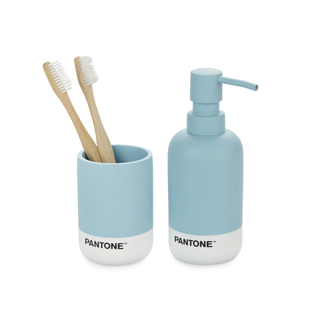 Набор для ванной комнаты Pantone blue, 2 предм., 18 см, 7 см, Полирезин, Balvi, Испания, Pantone