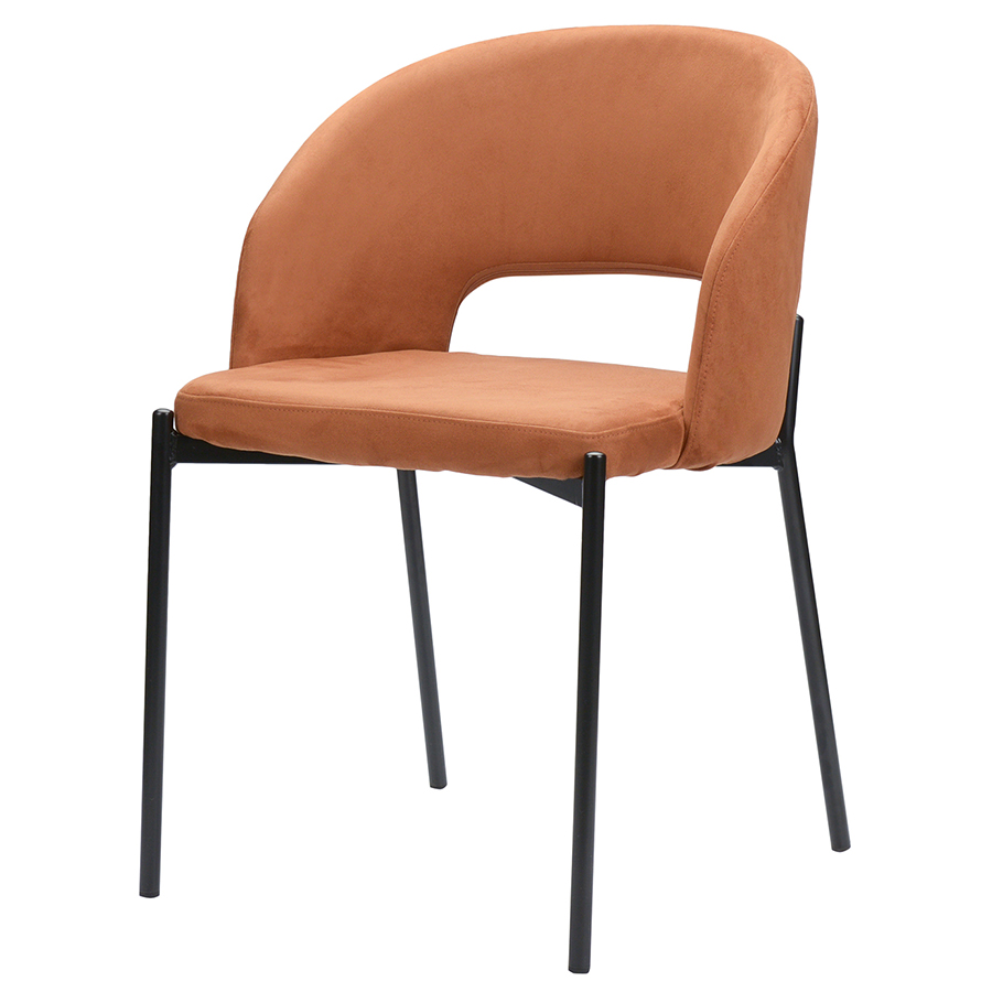 Кресло Earl Eco-suede brown, 80 см, Нерж. сталь, Фанера, Полиэстер, Berg, Россия