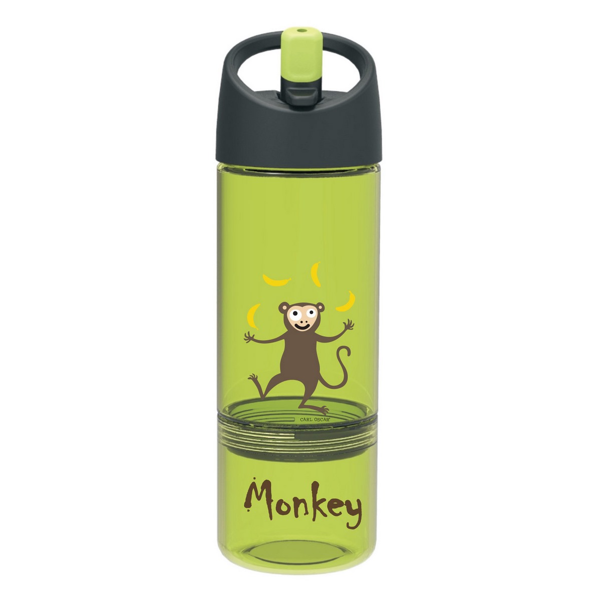 Детская бутылка 2 в 1 Carl Oscar Monkey, 6,5 см, 21 см, Пластик, Carl Oscar