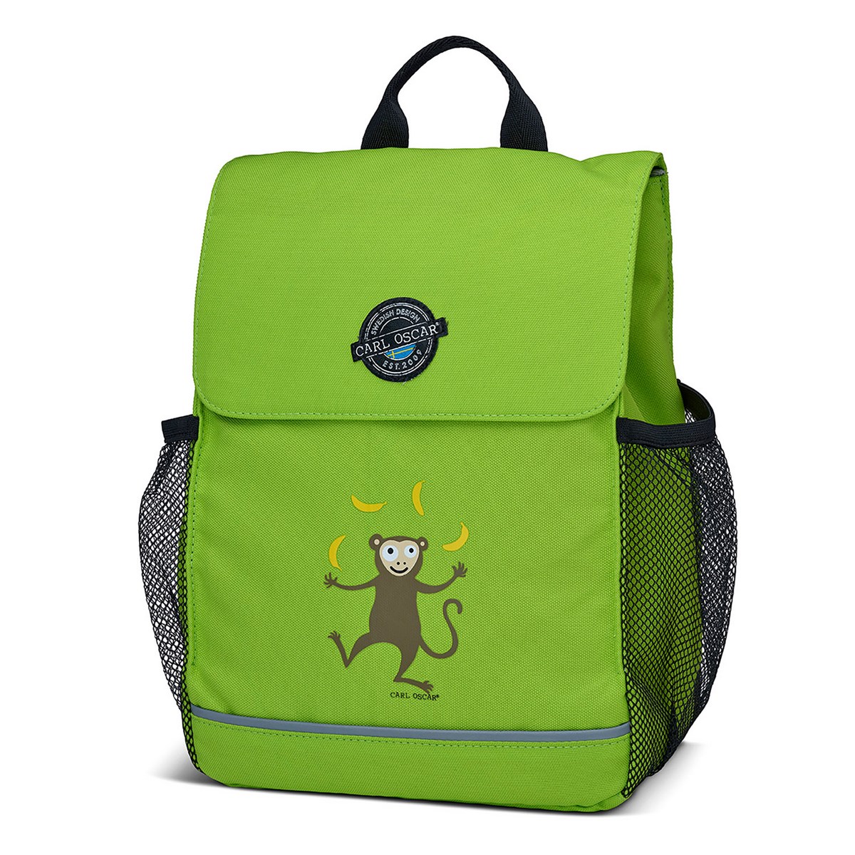 Рюкзак детский Pack n' Snack™ Monkey Lime, 22х13 см, 30 см, Полиэстер, Carl Oscar, Швеция