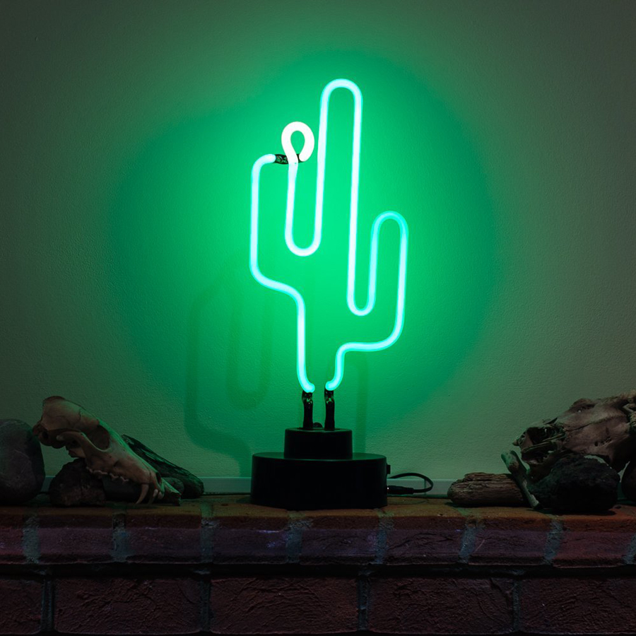 Лампа неоновая Cactus, 25х20 см, 55 см, Пластик, Doiy, Испания