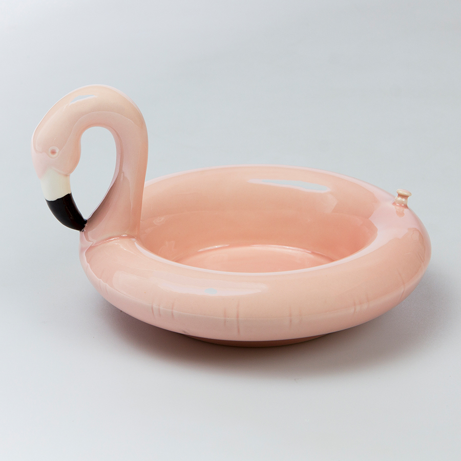 Пиала Floatie flamingo, 20 см, 20 см, Керамика, Doiy, Испания