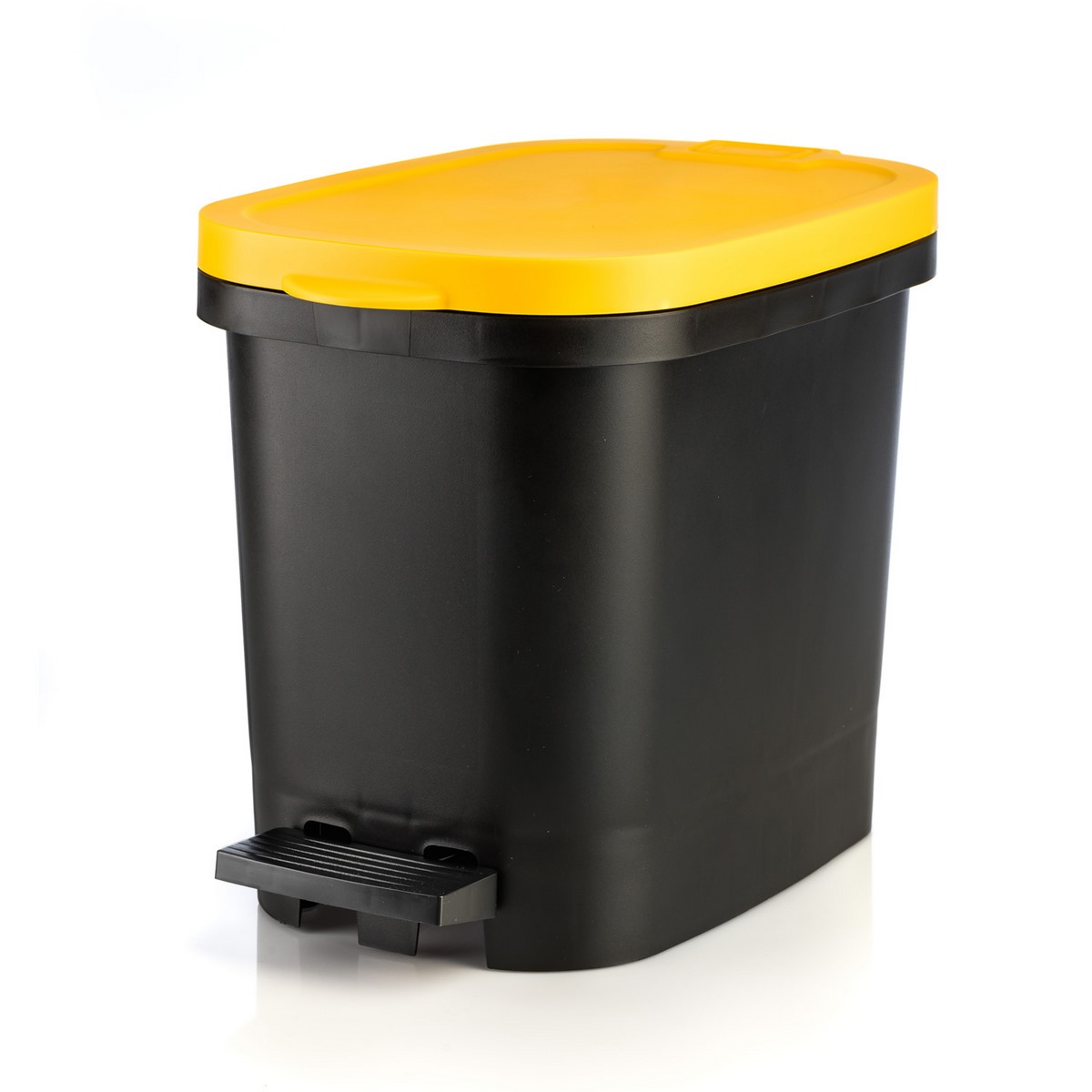 Мусорный бак с педалью BE-UTIL black yellow, 23х30 см, 35 см, 10 л, Пластик, Faplana, Португалия