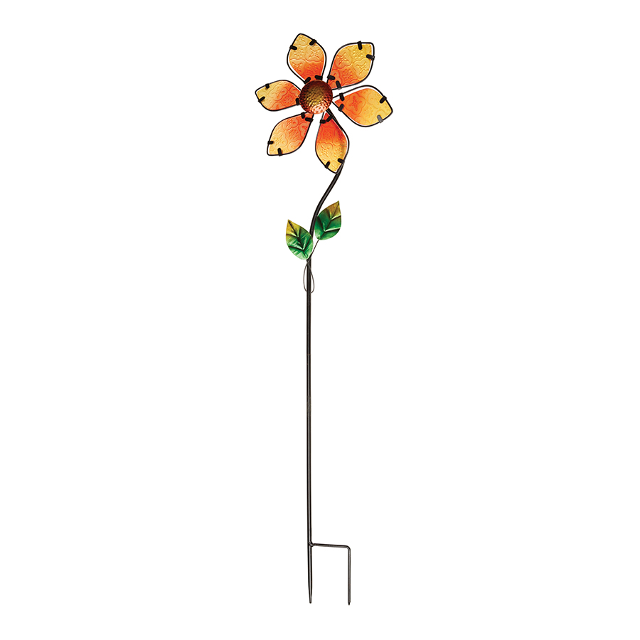 Штекер-флюгер Glass flower orange, 92 см, Нерж. сталь, Gardman, Великобритания
