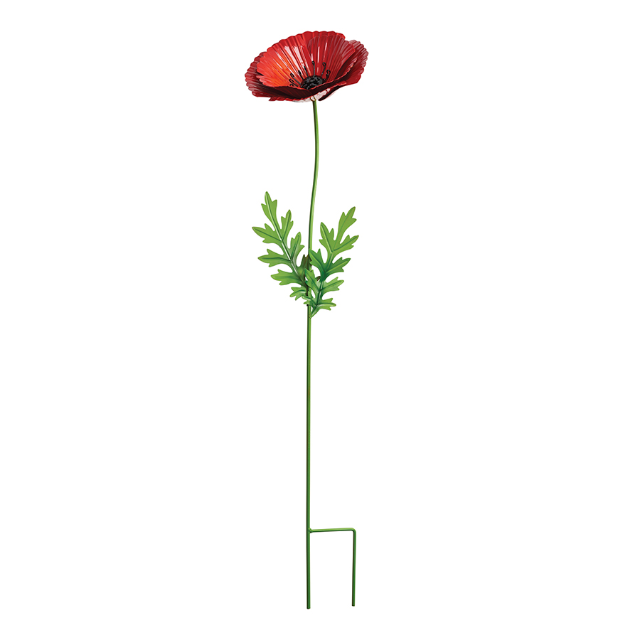 Штекер садовый Scarlet poppy, 75 см, Нерж. сталь, Gardman, Великобритания, Poppy