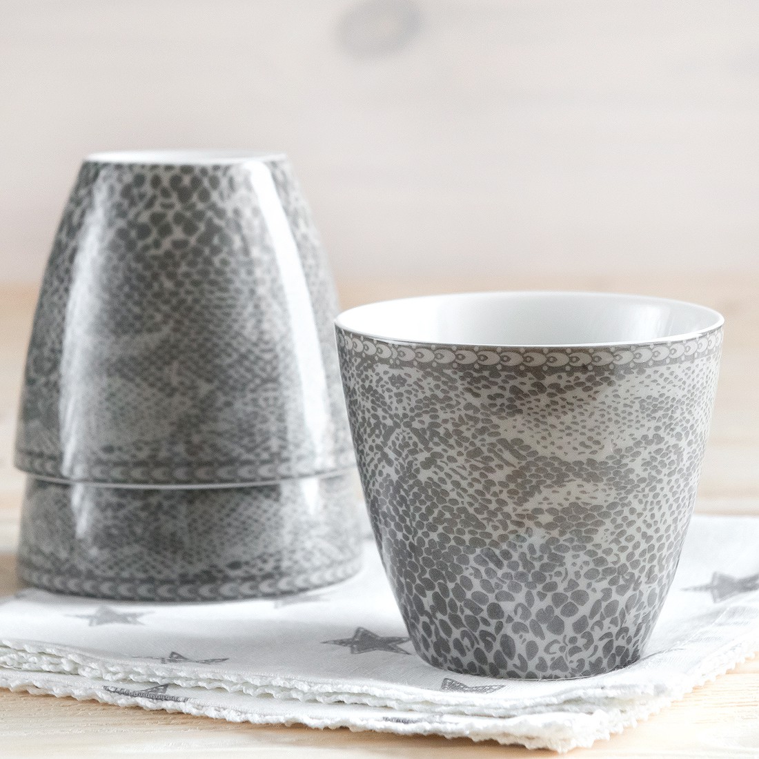 Чашка для латте Alli warm grey, 8,5 см, 300 мл, Фарфор, GreenGate, Дания