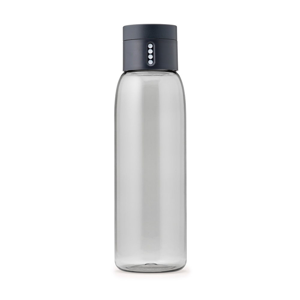 Бутылка для воды Dot black, 600 мл, 7 см, 24 см, Пластик, Joseph Joseph, Великобритания