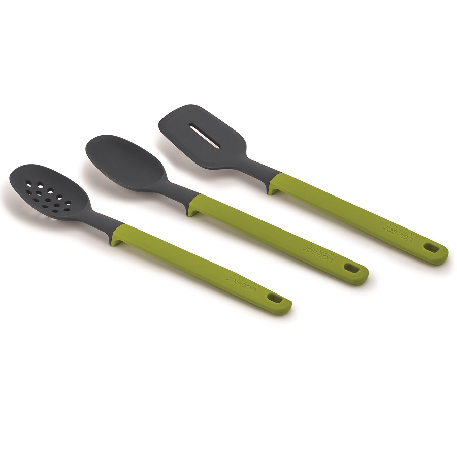Набор кухонных инструментов Elevate green, 3 предм., 32 см, Силикон, Нейлон, Joseph Joseph, Великобритания