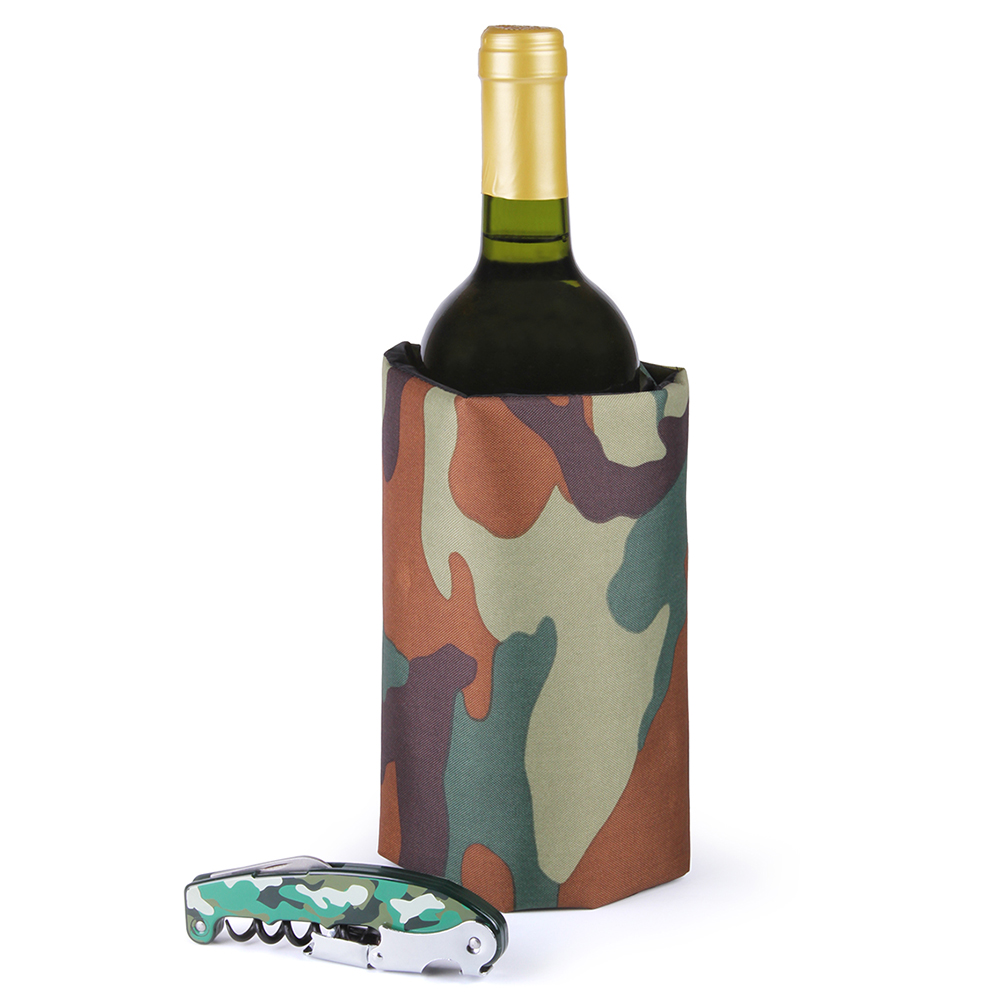 Набор для вина Camouflage, 14х4 см, 14 см, Металл, Пластик, Полиэстер, Koala, Испания