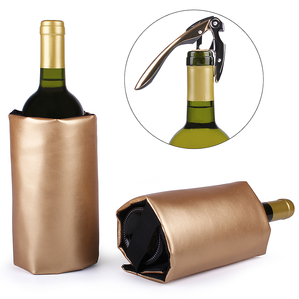 Набор для вина Deluxe gold, 14х4 см, 14 см, Металл, Пластик, Полиэстер, Koala, Испания