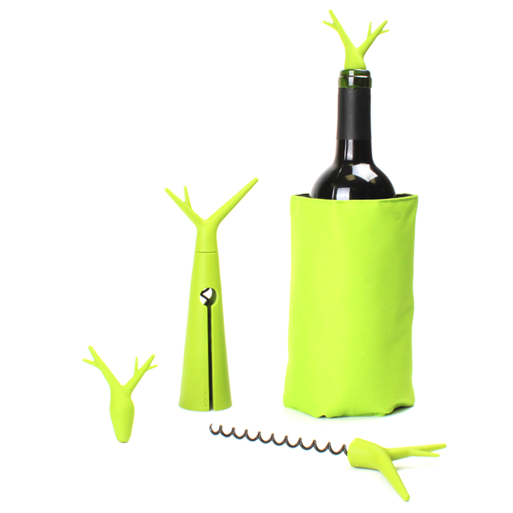 Набор для вина Forest green, 20х10 см, 21 см, Металл, Пластик, Полиэстер, Koala, Испания