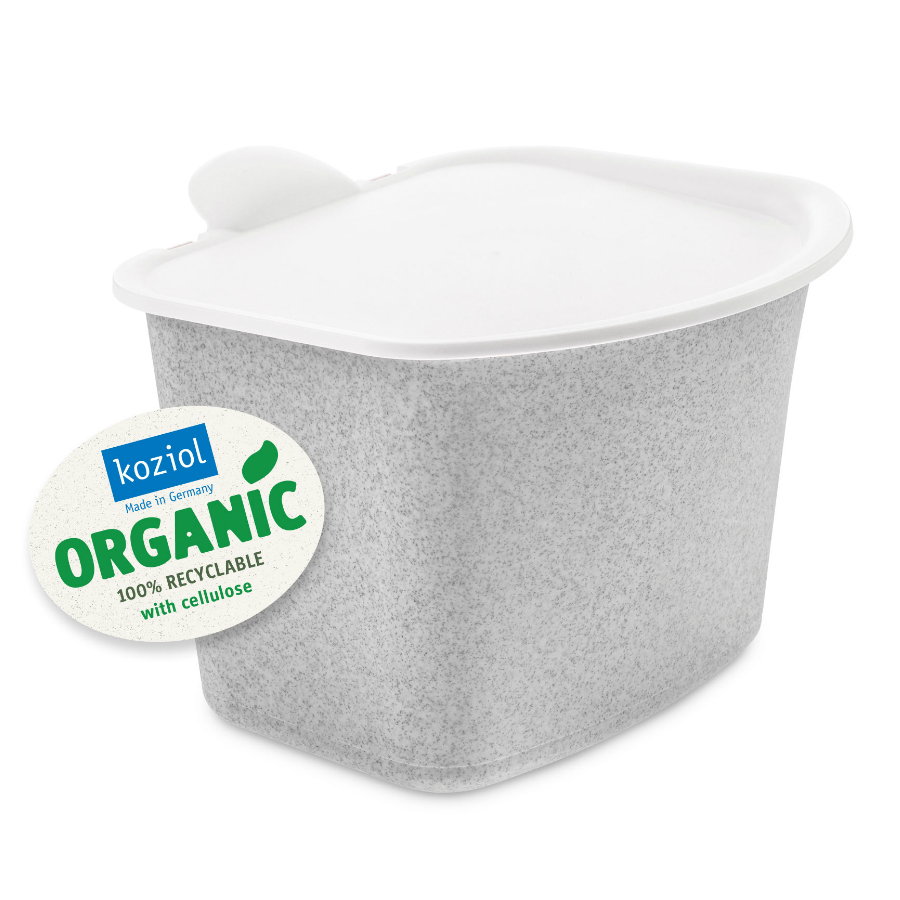 Контейнер для пищевых отходов Bibo Organic Gray, 20,5х22 см, 16 см, Пластик, Koziol, Германия, Bibo