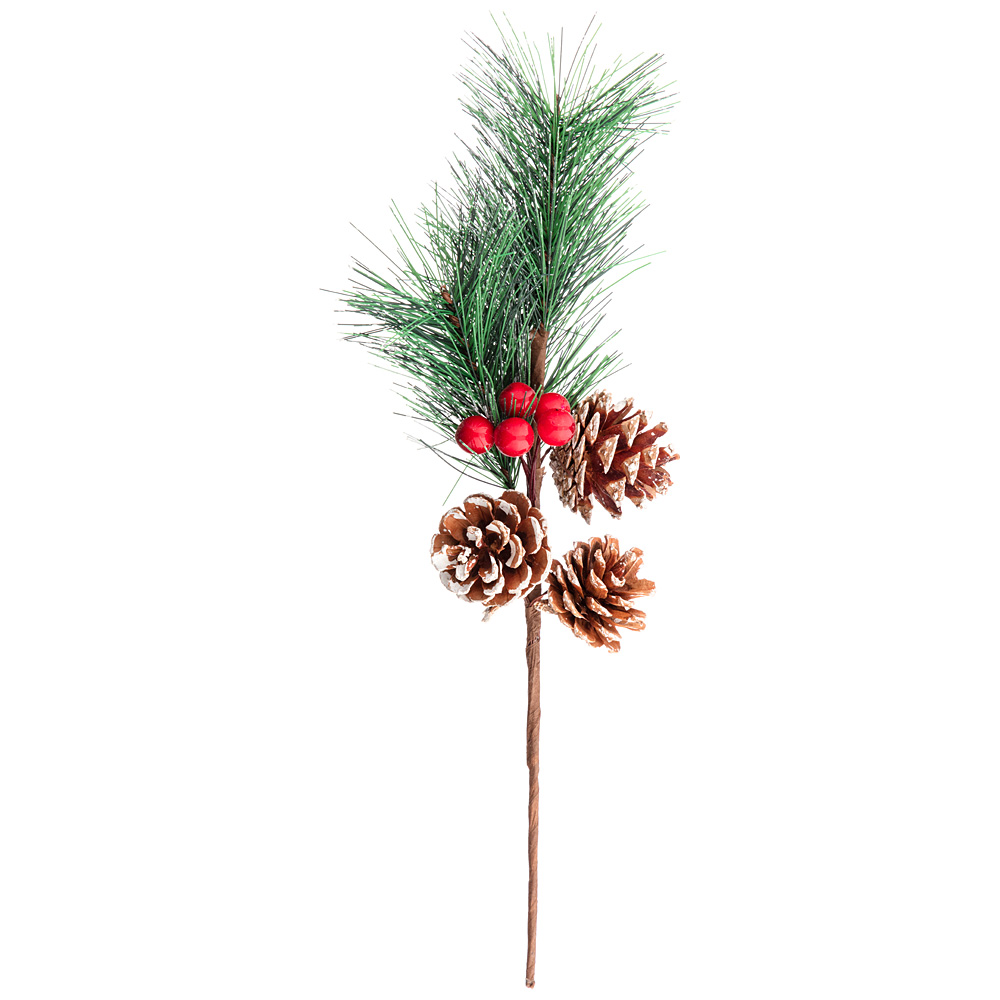 Декоративная ветка Spruce, 38 см, Пластик, Lefard, Китай