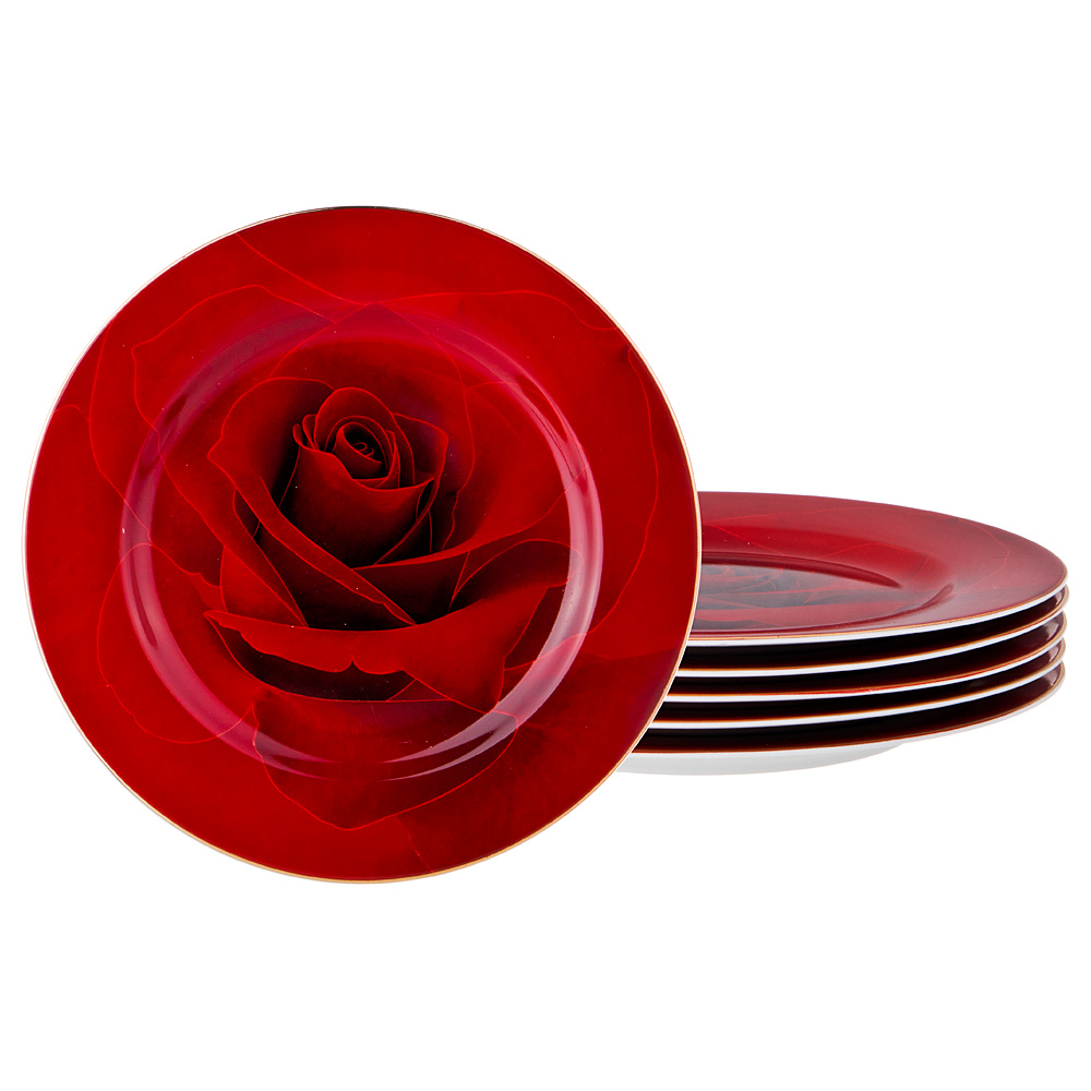    Rose porcelain red 20, 6 ., 20 , , Lefard, 