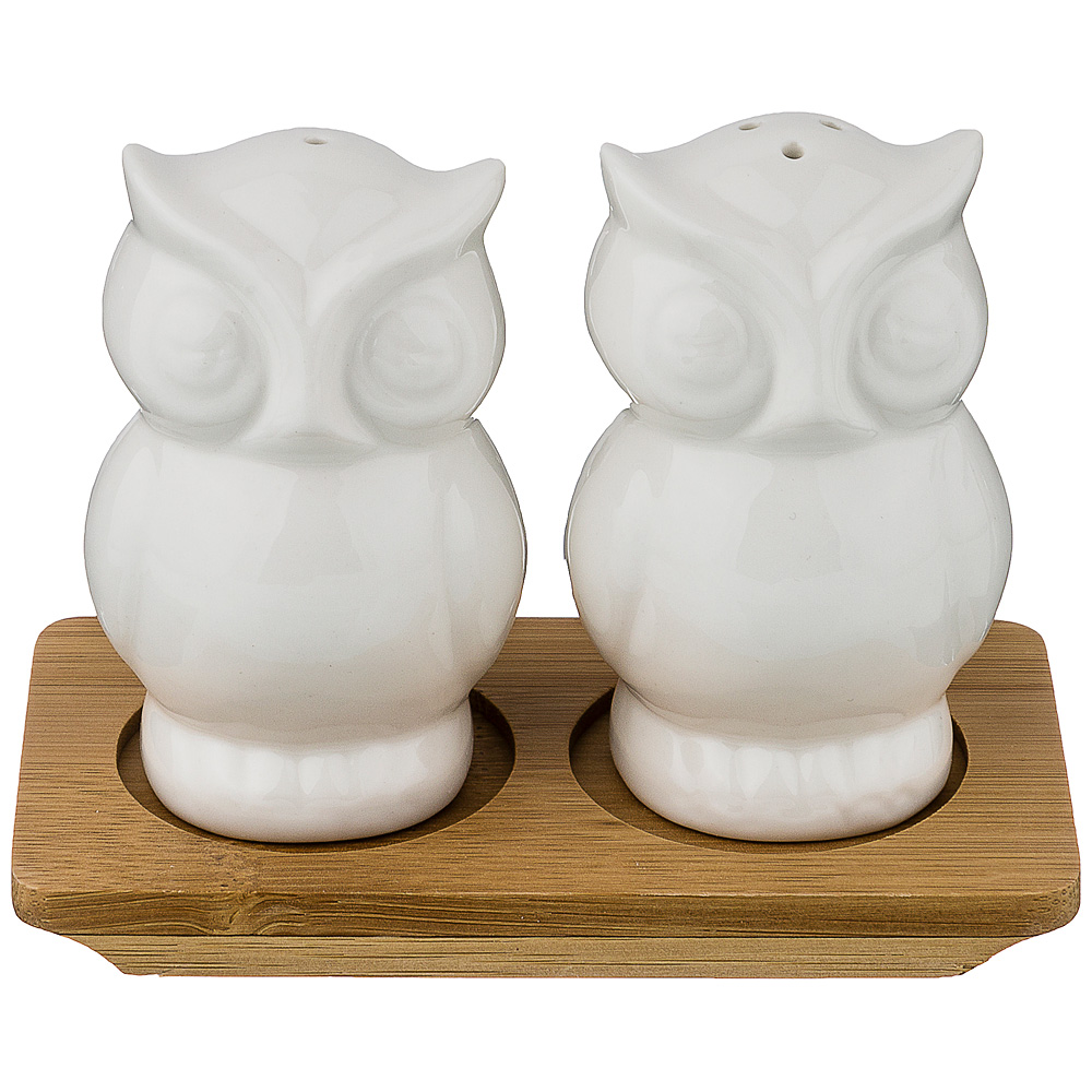 Набор для специй Owls, 8 см, Фарфор, Бамбук, Lefard, Китай