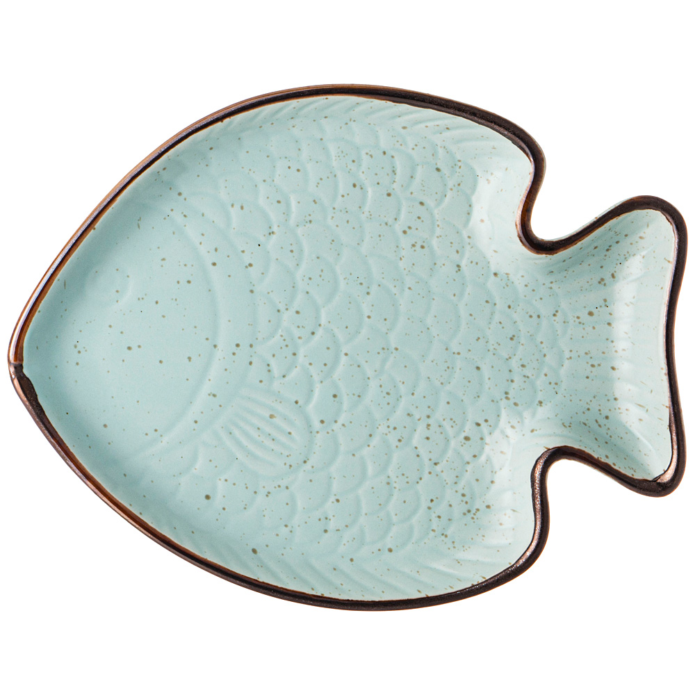 Сервировочное блюдо Fish Cosmos ceramics blue 19, 19х15 см, Керамика, Lefard, Китай