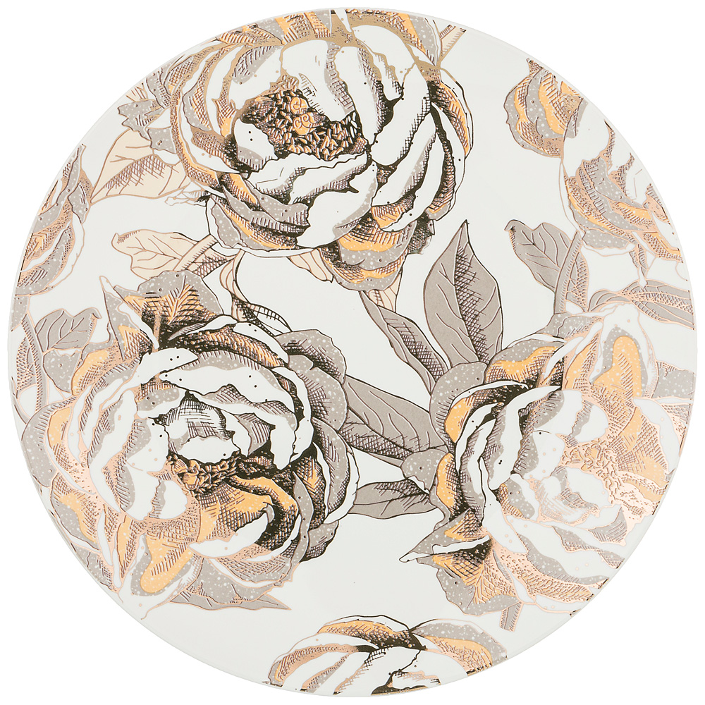 Тарелка обеденная Golden Rose White, 27 см, Фарфор, Lefard, Китай, Golden Rose