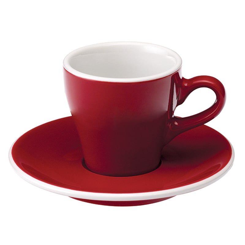 Кофейная пара Tulip Red Espresso, 6 см, 6 см, 80 мл, Фарфор, Loveramics, Гонконг