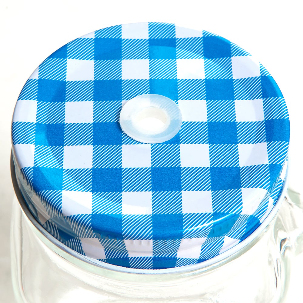 Подробнее о Крышка для банки Light Blue Check