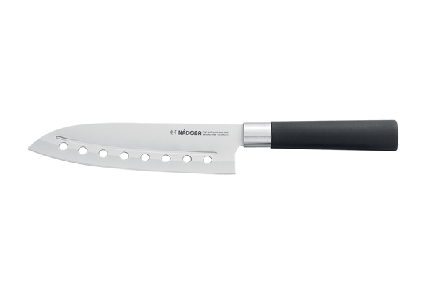 Нож Сантоку с отверстиями Keiko, 18 см, Нерж. сталь, Nadoba, Чехия