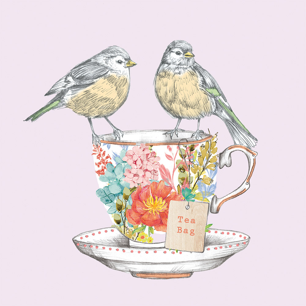 Подробнее о Бумажные салфетки Tea for two birds, 20 шт.