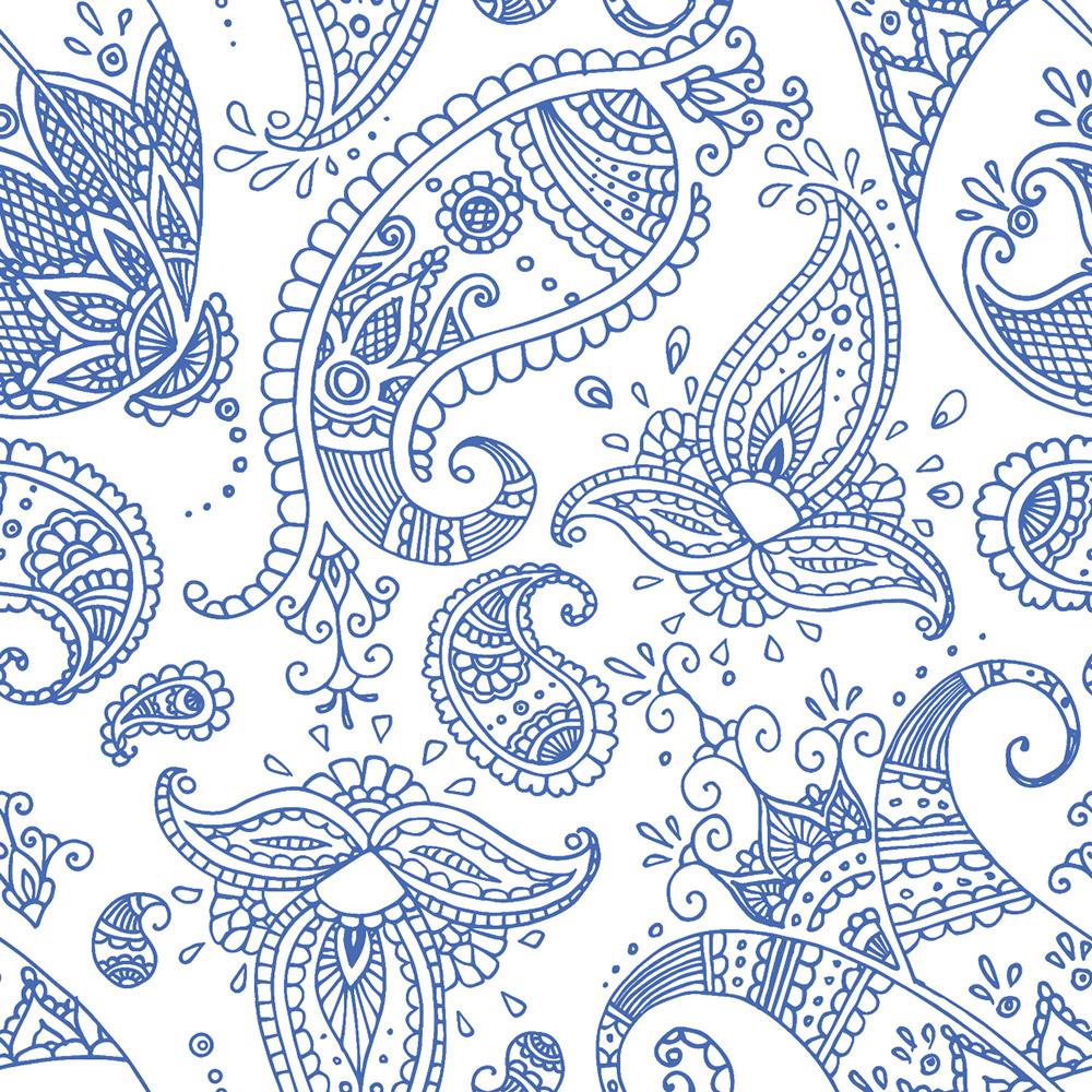Подробнее о Бумажные салфетки Paisley white indigo, 20 шт.