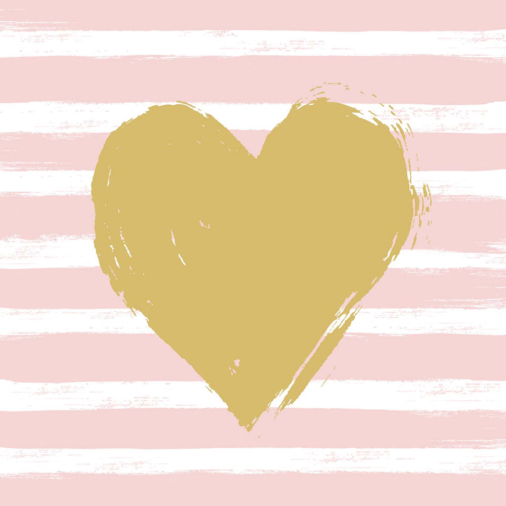 Подробнее о Бумажные салфетки Heart & stripes, 20 шт.