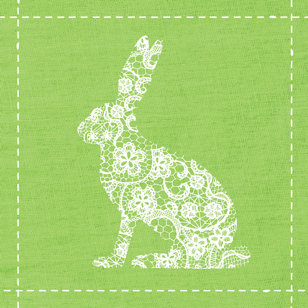 Подробнее о Бумажные салфетки Flowers rabbit, 20 шт.