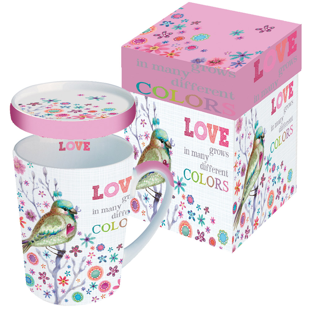 Подробнее о Кружка с крышкой Love grows