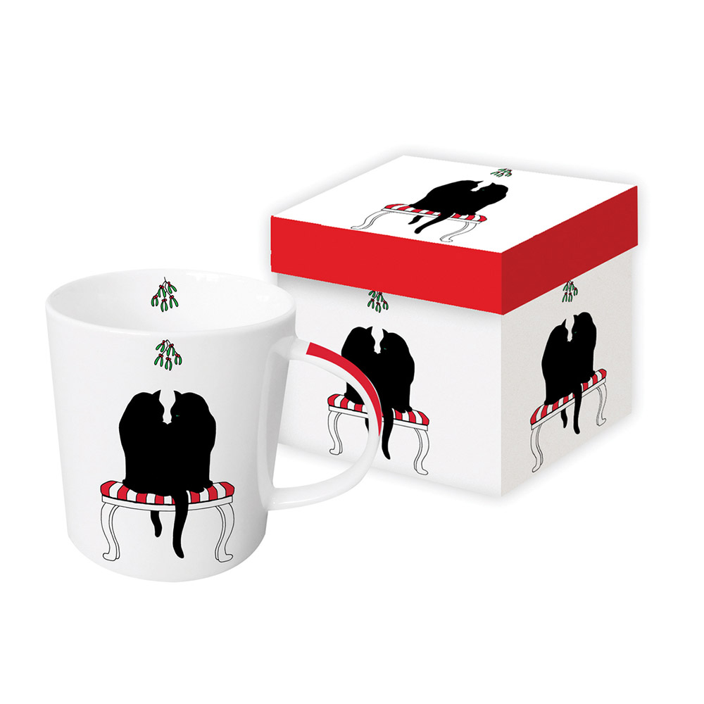 Подробнее о Кружка в подарочной коробке Black cat mistletoe