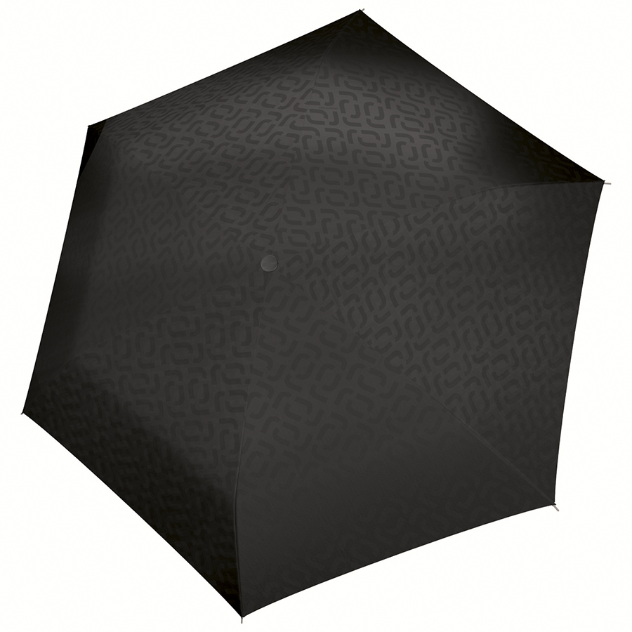 Зонт механический Pocket mini signature black hot print, 25 см, 97 см, Сталь, Алюминий, Пластик, Полиэстер, Reisenthel, Германия, Signature bag
