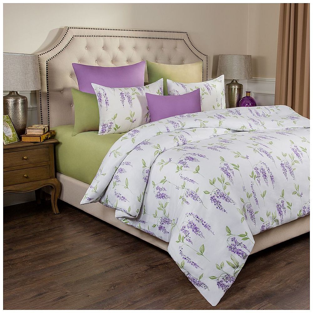 Комплект постельного белья Wisteria Flowers&Green