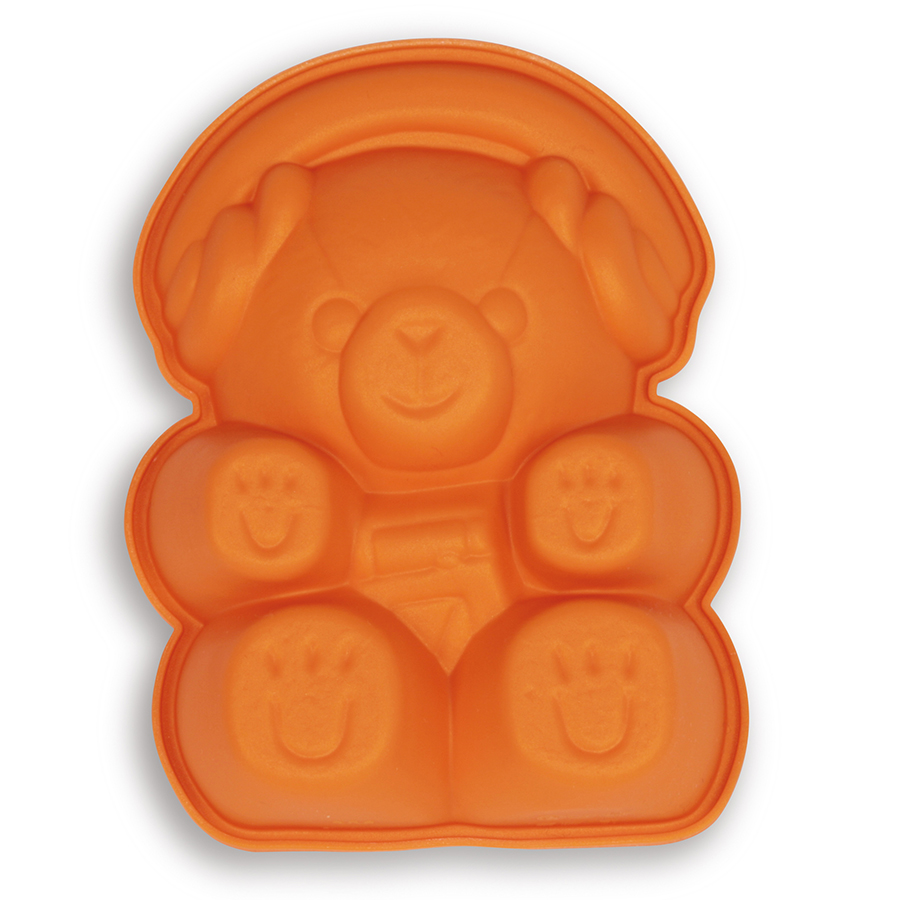 Форма для приготовления пирожного Teddy Bear оrange, 16х13 см, 4 см, 300 мл, Силикон, Silikomart, Италия