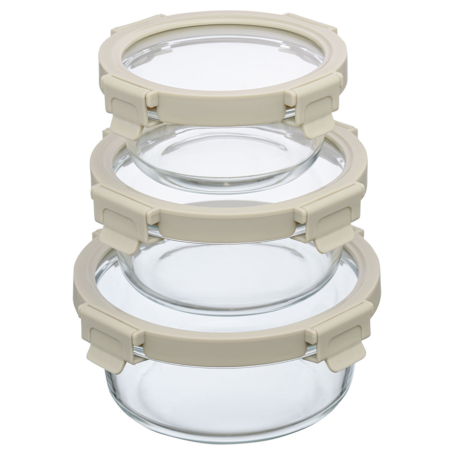    Glass Food circle beige, 3 ., 1920 , 19 , 950 , , , , Smart Solutions, 