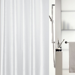 Штора для ванной Shine White, 180x200 см, Полиэстер, Spirella