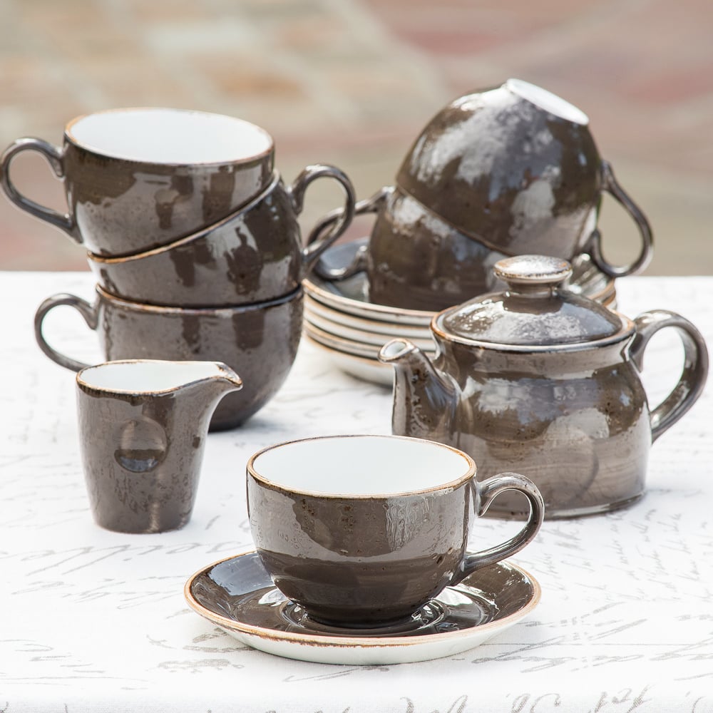 Чайный набор Craft Grey, 16 см, 7 см, 340 мл, Фарфор, Steelite, Craft Grey Чайный набор Craft Grey, 16 см, 7 см, 340 мл, Фарфор, Steelite, Craft Grey