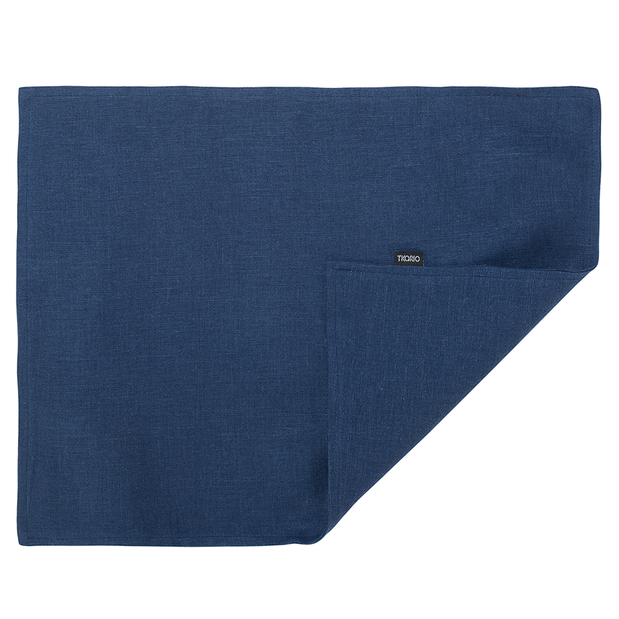 Индивидуальная скатерть Essential Washed Linen blue 35