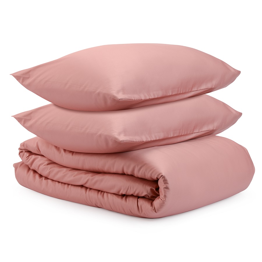 Комплект белья 1,5 спальный Essential satin dark pink, 3 предм.