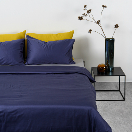 Комплект постельного белья Essential Color dark blue