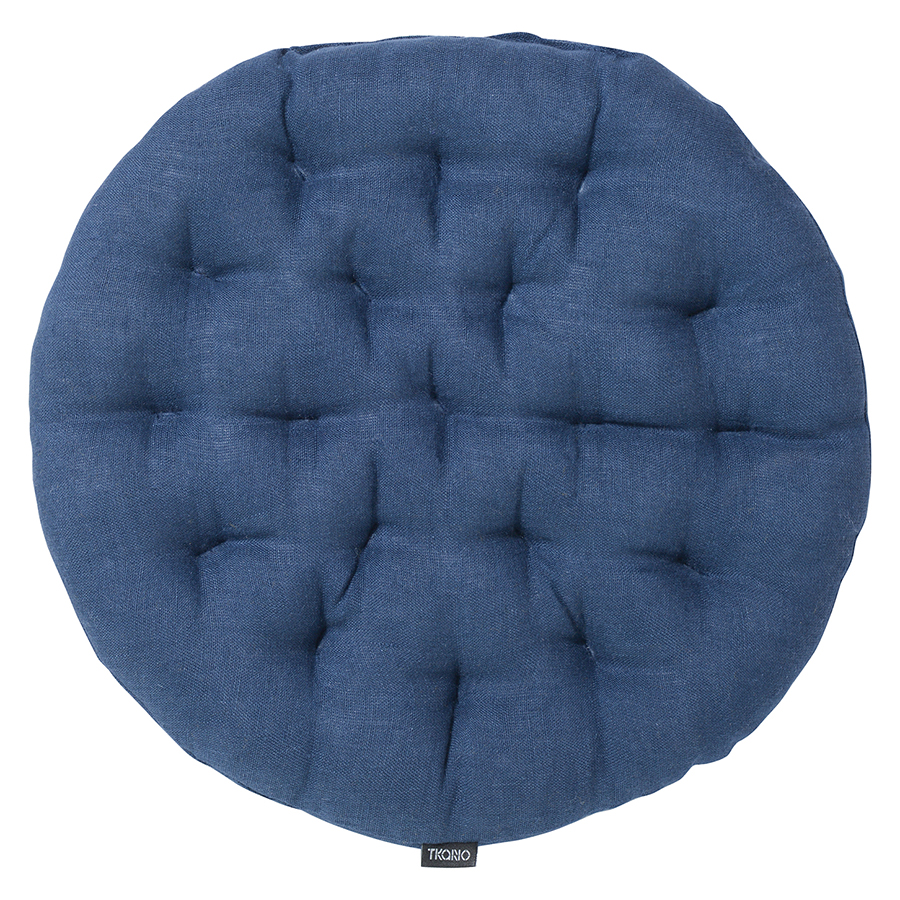 Подушка на стул Essential Washed Linen blue