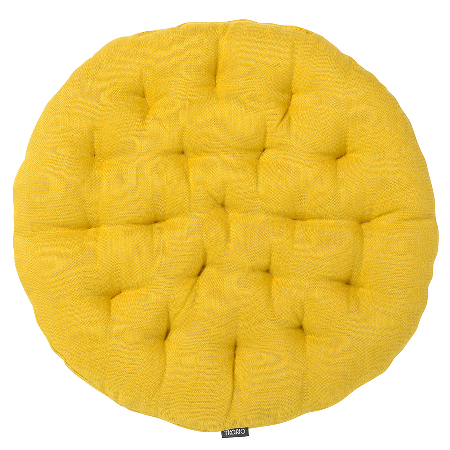 Подушка на стул Essential Washed Linen mustard